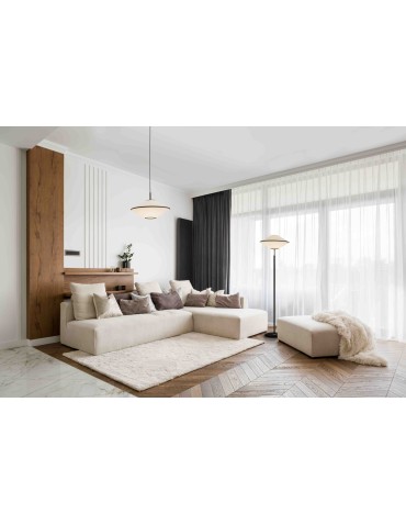 Argon TROY lampa wisząca 1 pł. 1x15W (max) beżowy z czarnym przeszyciem czarny struktura 4282 - produkt 2