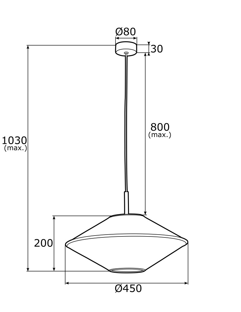 Single pendant lamps - Argon TROY pendant lamp 1 pł. 1x15W (max) beige with black stitching black structure 4282 - product kolory-swiatla.pl 6