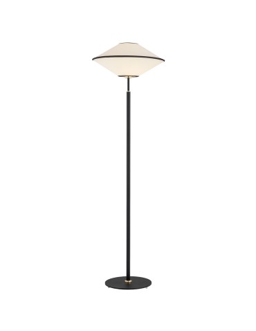 Argon TROY floor lamp 1 pł. 1x15W (max) beige with black stitching black structure 4283