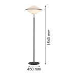 Argon TROY lampa podłogowa 1 pł. 1x15W (max) beżowy z czarnym przeszyciem czarny struktura 4283
