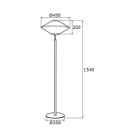 Argon TROY lampa podłogowa 1 pł. 1x15W (max) beżowy z czarnym przeszyciem czarny struktura 4283