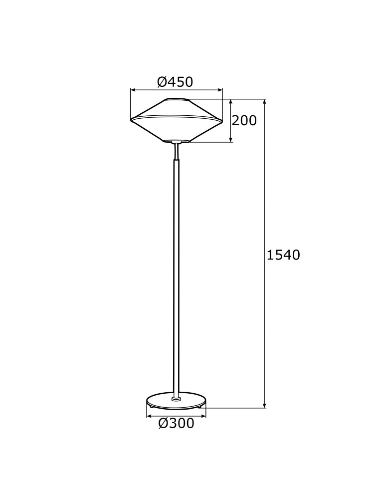 Argon TROY lampa podłogowa 1 pł. 1x15W (max) beżowy z czarnym przeszyciem czarny struktura 4283