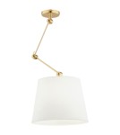 Pendant lamps with adjustable height - Argon ZAKYNTOS PLUS 1 fl. pendant lamp 1x15W (max) white brass 4895 - product 1