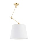Pendant lamps with adjustable height - Argon ZAKYNTOS PLUS 1 fl. pendant lamp 1x15W (max) white brass 4895 - product 2