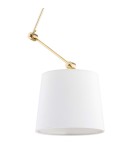 Pendant lamps with adjustable height - Argon ZAKYNTOS PLUS 1 fl. pendant lamp 1x15W (max) white brass 4895 - product 3