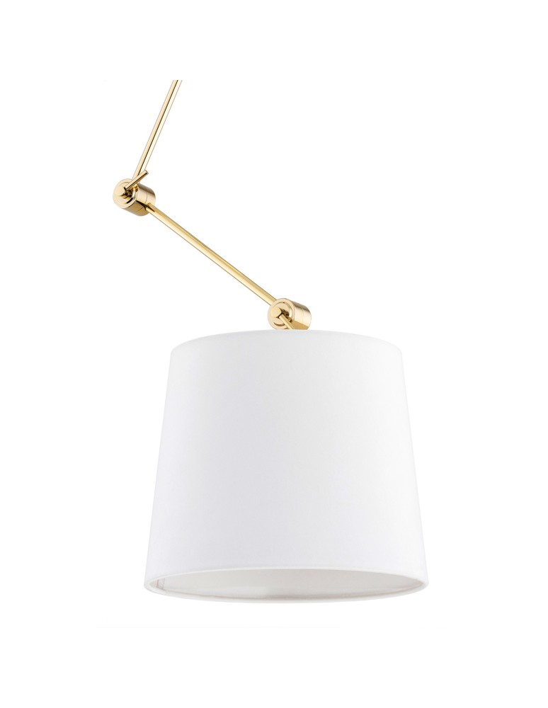Pendant lamps with adjustable height - Argon ZAKYNTOS PLUS 1 fl. pendant lamp 1x15W (max) white brass 4895 - product kolory-swiatla.pl 3
