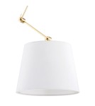 Pendant lamps with adjustable height - Argon ZAKYNTOS PLUS 1 fl. pendant lamp 1x15W (max) white brass 4895 - product 4