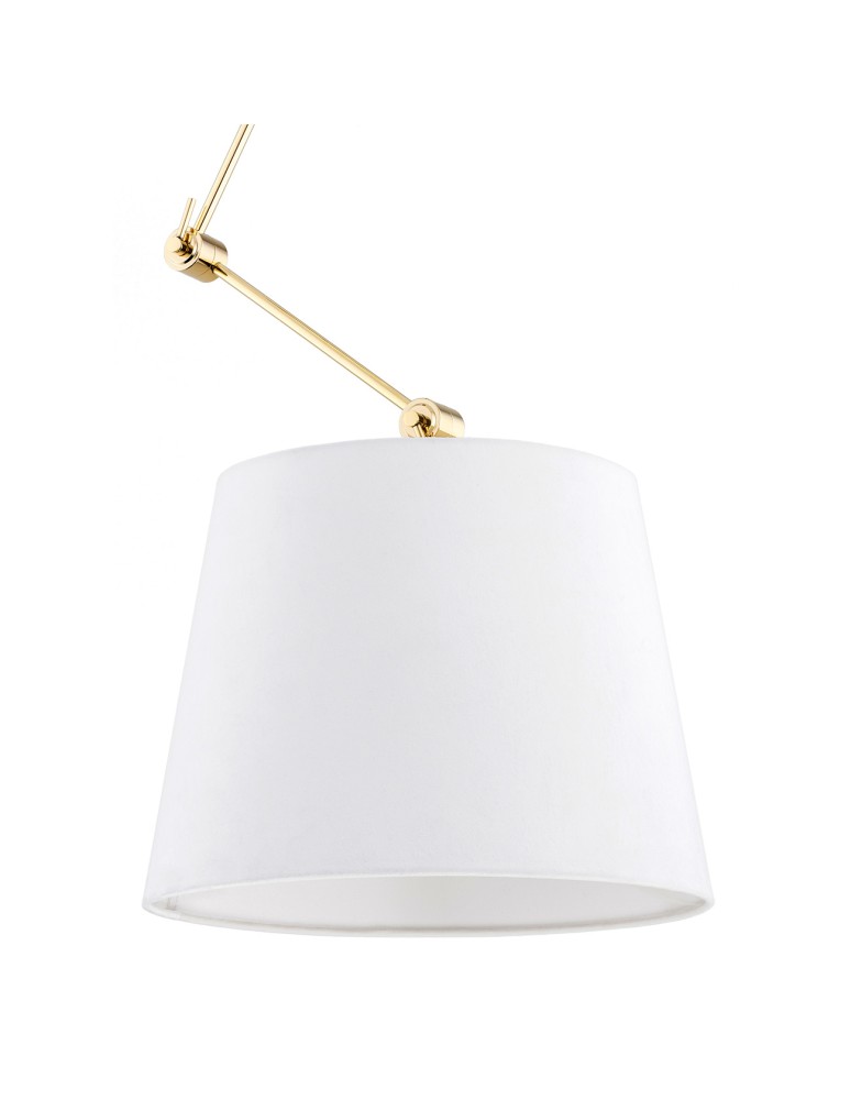 Pendant lamps with adjustable height - Argon ZAKYNTOS PLUS 1 fl. pendant lamp 1x15W (max) white brass 4895 - product kolory-swiatla.pl 4