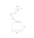 Pendant lamps with adjustable height - Argon ZAKYNTOS PLUS 1 fl. pendant lamp 1x15W (max) white brass 4895 - product 7