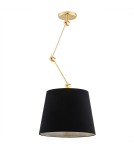 Pendant lamps with adjustable height - Argon ZAKYNTOS PLUS 1 fl. pendant lamp 1x15W (max) black brass 4896 - product 1