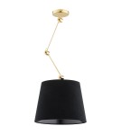 Pendant lamps with adjustable height - Argon ZAKYNTOS PLUS 1 fl. pendant lamp 1x15W (max) black brass 4896 - product 2