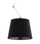 Pendant lamps with adjustable height - Argon ZAKYNTOS PLUS 1 fl. pendant lamp 1x15W (max) black brass 4896 - product 3