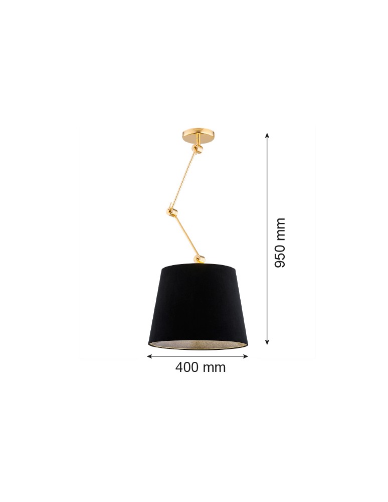 Pendant lamps with adjustable height - Argon ZAKYNTOS PLUS 1 fl. pendant lamp 1x15W (max) black brass 4896 - product kolory-swiatla.pl 6
