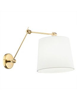 Argon ZAKYNTOS PLUS kinkiet 1 pł. 1x15W (max) biały mosiądz 4897