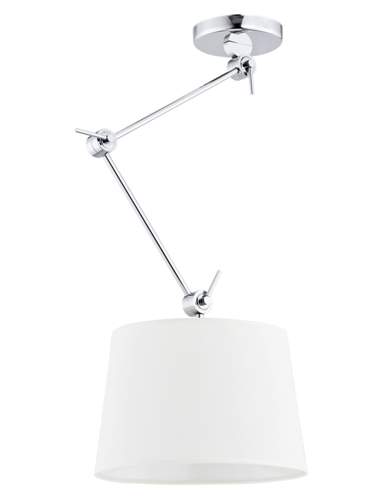 Pendant lamps with adjustable height - Argon ZAKYNTOS 1-fl. pendant lamp 1x15W (max) white chrome 3548 - product kolory-swiatla.pl 1