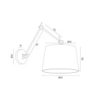 Cantilever wall lamps - Argon ZAKYNTOS wall lamp 1 pł. 1x15W (max) beige chrome 3546 - product 3