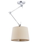 Pendant lamps with adjustable height - Argon ZAKYNTOS 1 fl. pendant lamp 1x15W (max) beige chrome 3549 - product 1