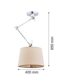 Argon ZAKYNTOS lampa wisząca 1 pł. 1x15W (max) beżowy chrom 3549 - produkt 2
