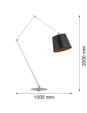 Argon ZAKYNTOS BIS lampa podłogowa 1 pł. 1x15W (max) czarny chrom 3952 - produkt 2