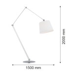 Broken floor lamps - Argon ZAKYNTOS BIS floor lamp 1 pł. 1x15W (max) white chrome 3953 - product 2
