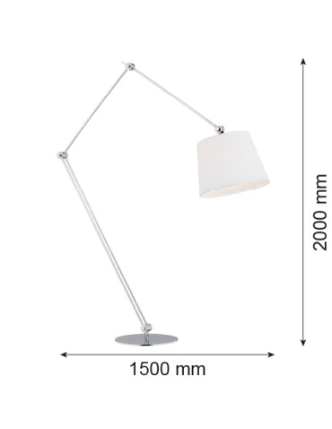 Argon ZAKYNTOS BIS floor lamp 1 pł. 1x15W (max) white chrome 3953 - product 2