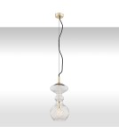 Single pendant lamps - Argon BILBAO 1 fl. pendant lamp 1x15W (max) transparent brass 4204 - product 1