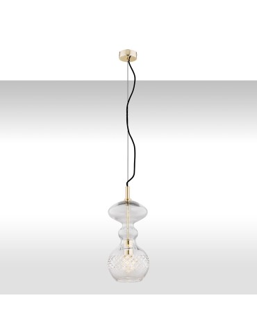 Argon BILBAO 1 fl. pendant lamp 1x15W (max) transparent brass 4204
