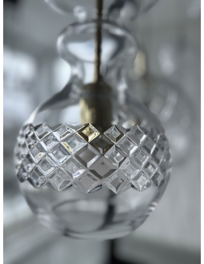 Single pendant lamps - Argon BILBAO 1 fl. pendant lamp 1x15W (max) transparent brass 4204 - product kolory-swiatla.pl 2