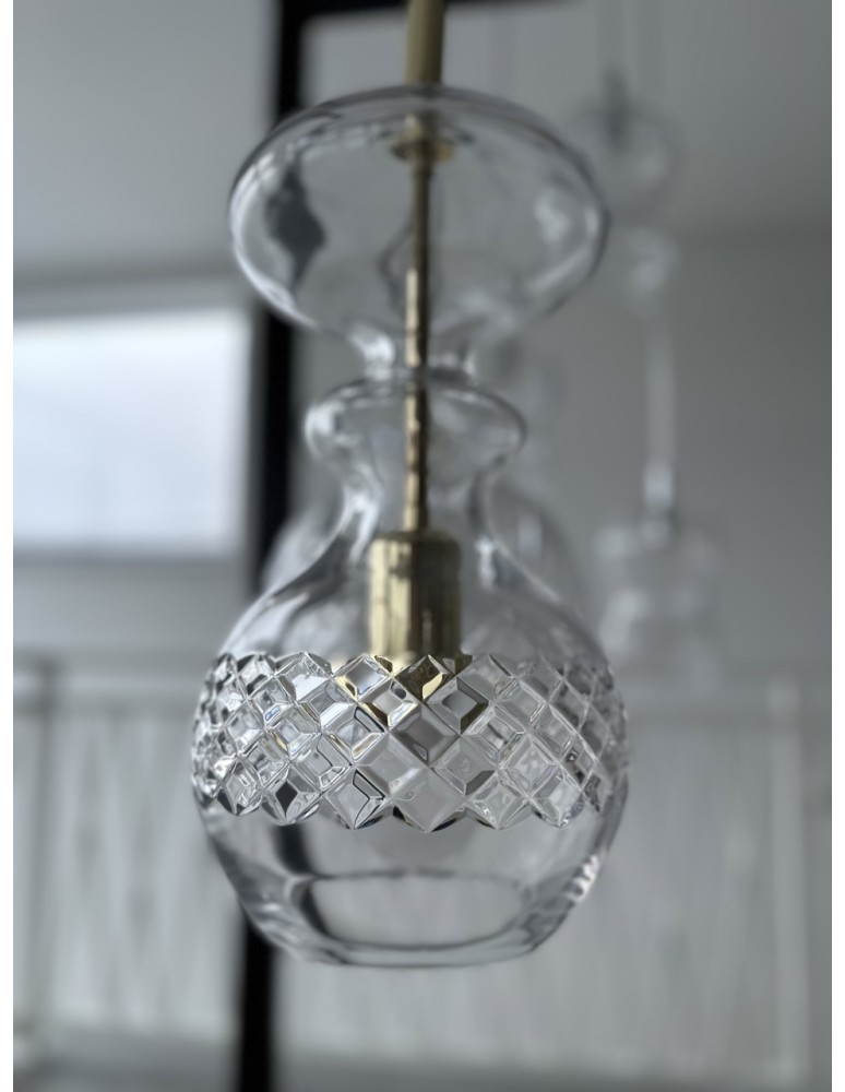 Single pendant lamps - Argon BILBAO 1 fl. pendant lamp 1x15W (max) transparent brass 4204 - product kolory-swiatla.pl 3