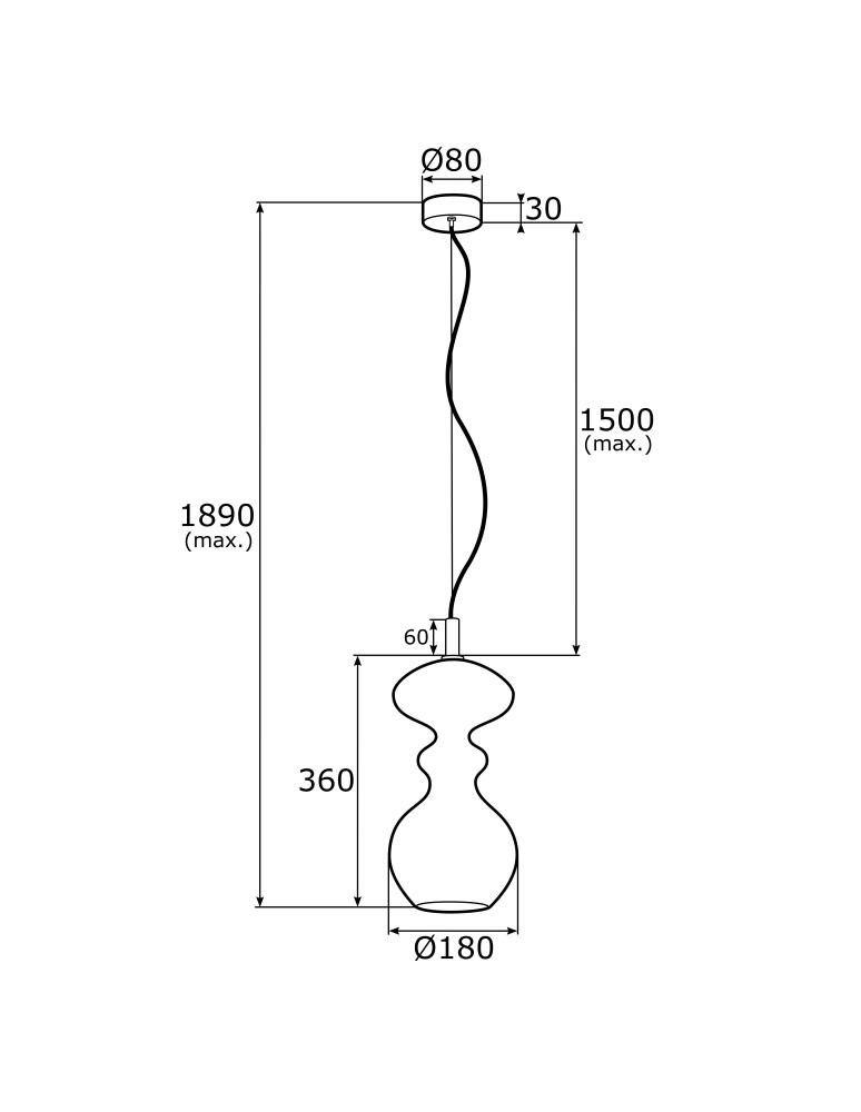 Single pendant lamps - Argon BILBAO 1 fl. pendant lamp 1x15W (max) transparent brass 4204 - product kolory-swiatla.pl 5