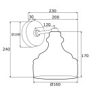 Wall lamps - Argon CRUZ wall lamp 1 pł. 1x7W (max) transparent brass 4199 - product 4