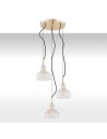 Argon CRUZ 3-fl. pendant lamp on a circular soffit 3x7W (max) transparent brass 1462