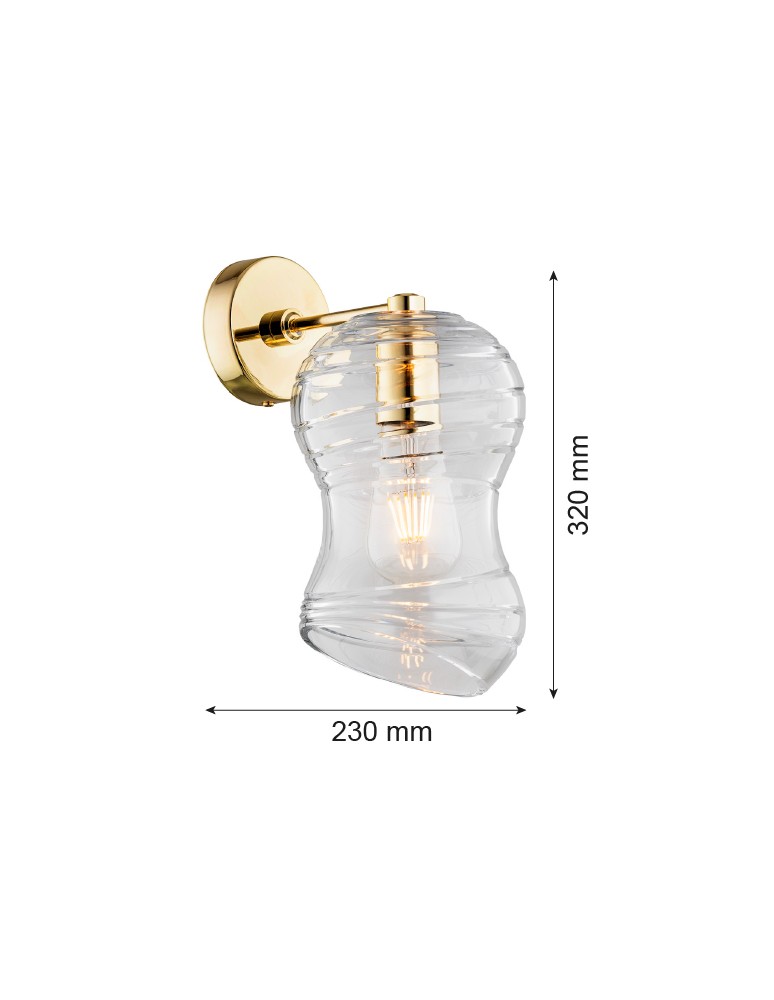 Argon DEPORTIVO kiniet 1 pł. 1x15W (max) transparenty mosiądz 4741 Argon DEPORTIVO kiniet 1 pł. 1x15W (max) transparenty mosiądz 4741