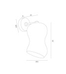 Argon DEPORTIVO kiniet 1 pł. 1x15W (max) transparenty mosiądz 4741 Argon DEPORTIVO kiniet 1 pł. 1x15W (max) transparenty mosiądz 4741