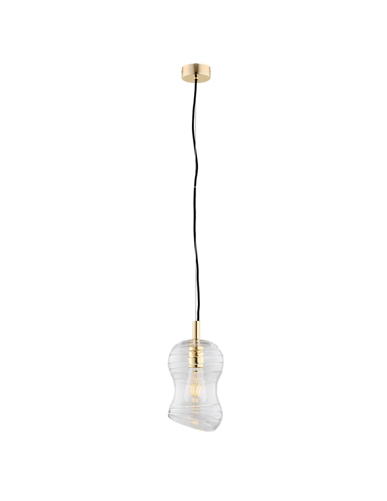 Single pendant lamps - Argon DEPORTIVO 1 fl. pendant lamp 1x15W (max) transparent brass 4742 - product kolory-swiatla.pl 1
