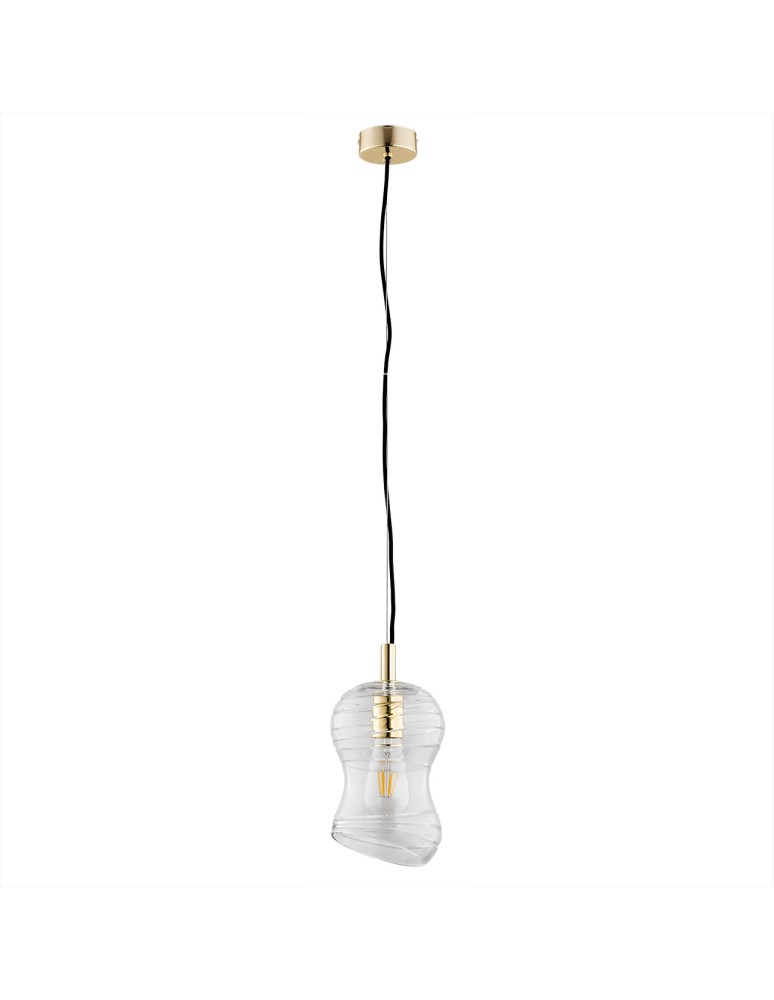 Single pendant lamps - Argon DEPORTIVO 1 fl. pendant lamp 1x15W (max) transparent brass 4742 - product kolory-swiatla.pl 2