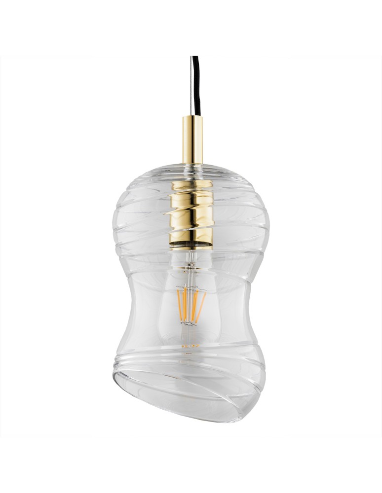 Single pendant lamps - Argon DEPORTIVO 1 fl. pendant lamp 1x15W (max) transparent brass 4742 - product kolory-swiatla.pl 3
