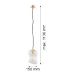 Single pendant lamps - Argon DEPORTIVO 1 fl. pendant lamp 1x15W (max) transparent brass 4742 - product 5