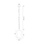 Single pendant lamps - Argon DEPORTIVO 1 fl. pendant lamp 1x15W (max) transparent brass 4742 - product 6