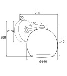 Argon OVIEDO kinkiet 1 pł. 1x15W (max) transparentny mosiądz 4202
