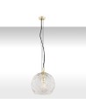 Argon OVIEDO lampa wisząca 1 pł. większa 1x15W (max) transparentny mosiądz 4201