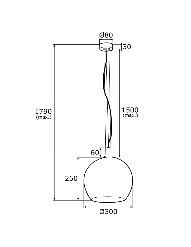 Single pendant lamps - Argon OVIEDO 1 fl. pendant lamp larger 1x15W (max) transparent brass 4201 - product kolory-swiatla.pl 4