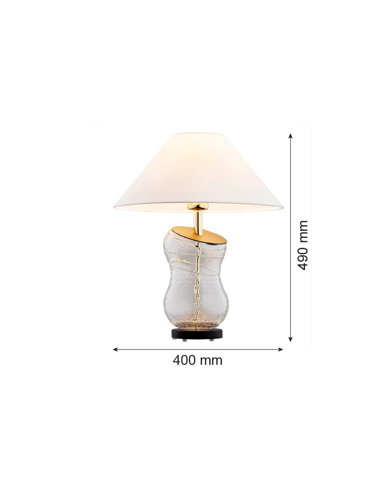 Argon VENETO 1 fl. table lamp 1x15W (max) white transparent 8036