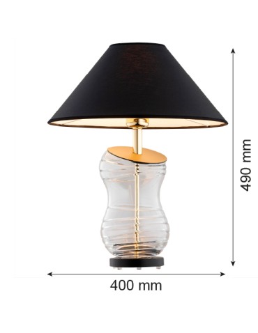 Argon VENETO 1 fl. table lamp 1x15W (max) black transparent 8037 - product 2