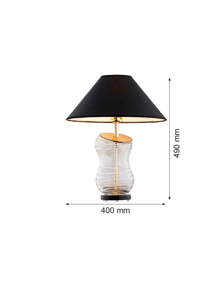 Table lamps - Argon VENETO 1 fl. table lamp 1x15W (max) black transparent 8037 - product kolory-swiatla.pl 2