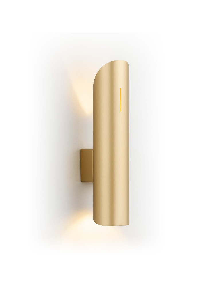 Gold wall lamps - Argon AKRON PLUS wall lamp 2 fl. 2x6W (max) gold 7177 - product kolory-swiatla.pl 1