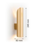 Gold wall lamps - Argon AKRON PLUS wall lamp 2 fl. 2x6W (max) gold 7177 - product 5