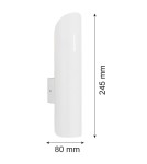 Tube wall lamps - Argon AKRON 2 fl. wall lamp 2x6W (max) white structure 1036 - product 3
