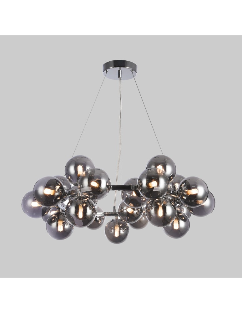 Glamour pendant lamps - ITALUX Cabella Pendant Chrome PND-5252-25-CH+SMK - product kolory-swiatla.pl 2