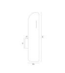 Tube wall lamps - Argon AKRON wall lamp 2 pł. 2x6W (max) black structure 1037 - product 5